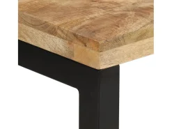 Mesa consola madera maciza de mango rugosa 110x35x76 cm
