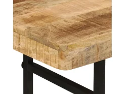 Mesa consola madera maciza de mango y hierro 112x36x76 cm