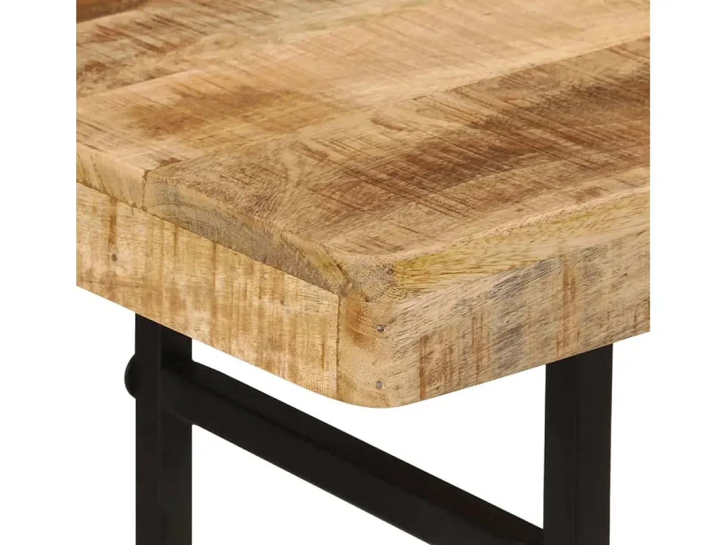 Mesa consola madera maciza de mango y hierro 112x36x76 cm
