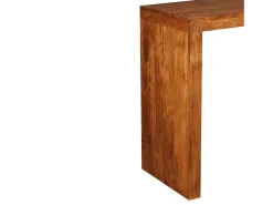 Mesa consola Madera sólida con acabado miel 110x40x76 cm