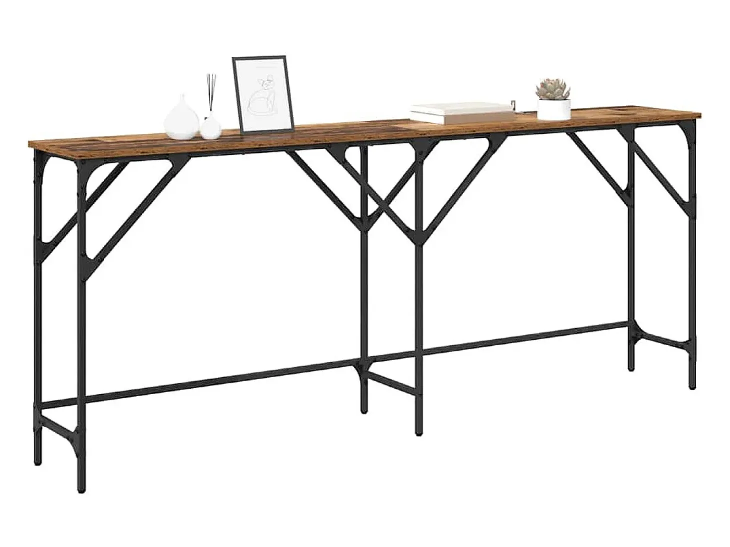 Mesa Consola Madera vieja 180 x 29 x 75 cm Madera contrachapada