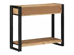 Mesa Consola Marrón 90 x 33 x 75 cm madera maciza de acacia
