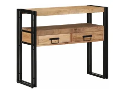 Mesa Consola Marrón 90 x 33 x 75 cm madera maciza de acacia