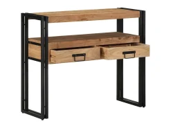 Mesa Consola Marrón 90 x 33 x 75 cm madera maciza de acacia