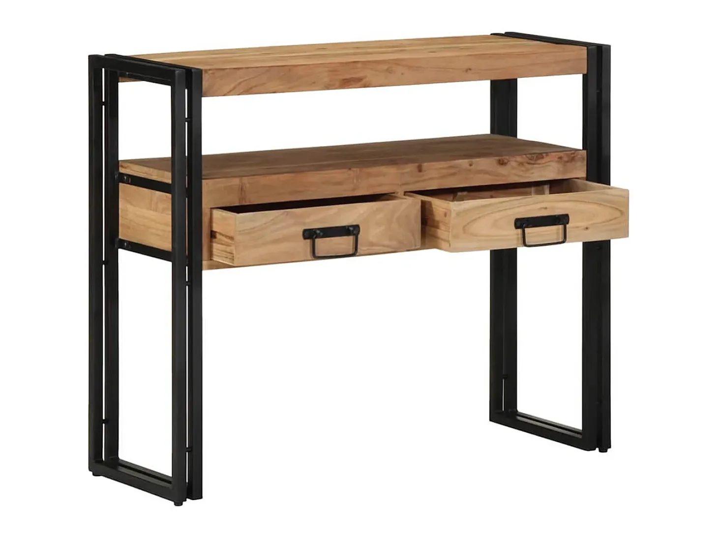 Mesa Consola Marrón 90 x 33 x 75 cm madera maciza de acacia