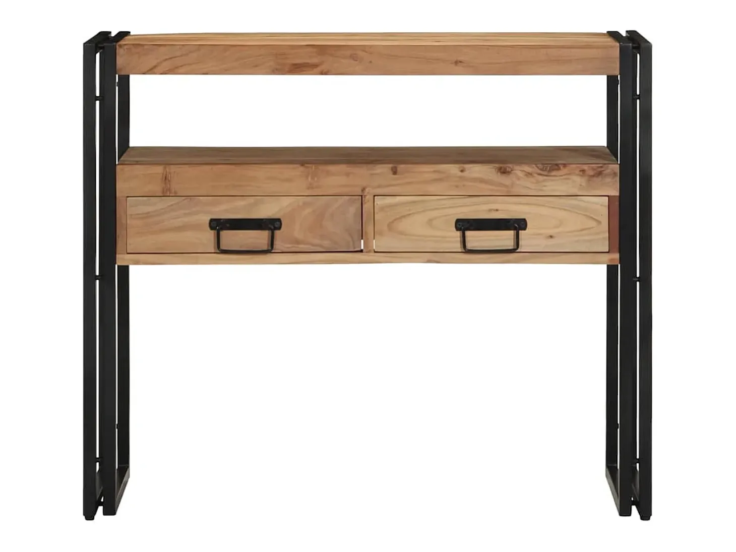 Mesa Consola Marrón 90 x 33 x 75 cm madera maciza de acacia