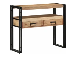 Mesa Consola Marrón 90 x 33 x 75 cm madera maciza de acacia