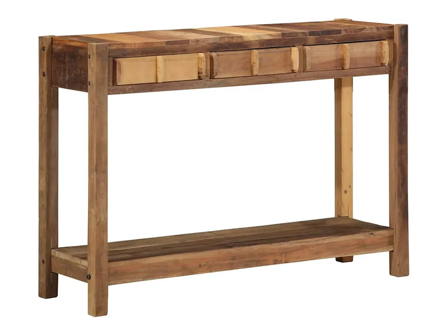 Mesa Consola Marrón 107 x 33 x 76 cm Madera maciza recuperada