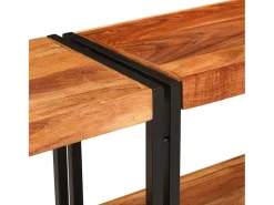 Mesa Consola Marrón 160 x 33 x 75 cm Madera de Acacia Sólida