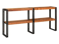 Mesa Consola Marrón 160 x 33 x 75 cm Madera de Acacia Sólida