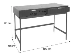 Mesa consola MCW-O41, aspecto madera blanco
