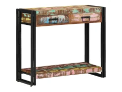 Mesa Consola Multicolor 90 x 33 x 75 cm madera maciza reciclada