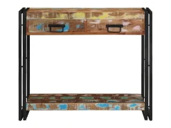 Mesa Consola Multicolor 90 x 33 x 75 cm madera maciza reciclada