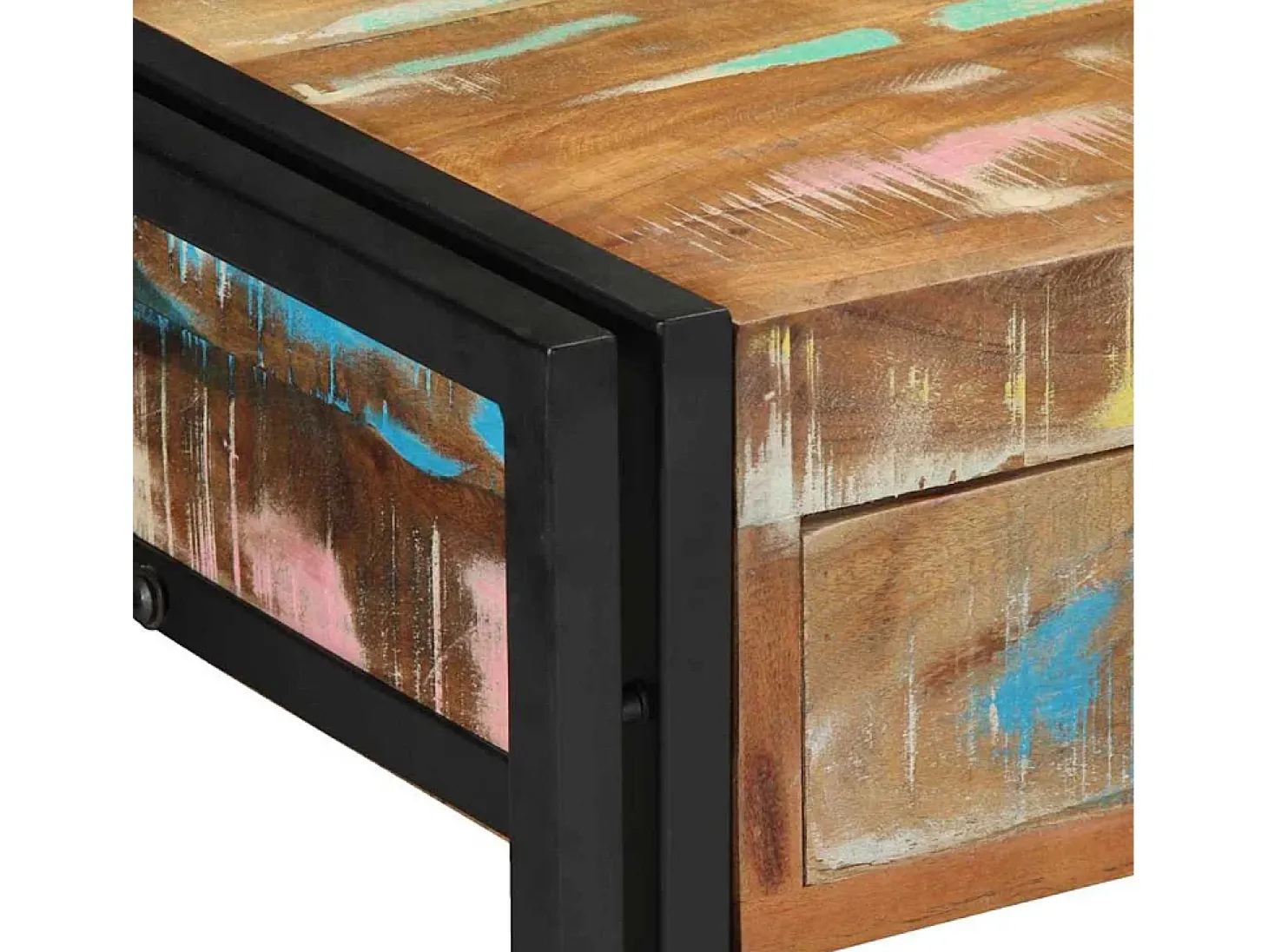 Mesa Consola Multicolor 90 x 33 x 75 cm madera maciza reciclada
