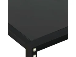 Mesa consola negra 200x35x75,5 cm Cristal templado