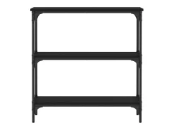 Mesa consola negra 75x22,5x75 cm madera de ingeniería