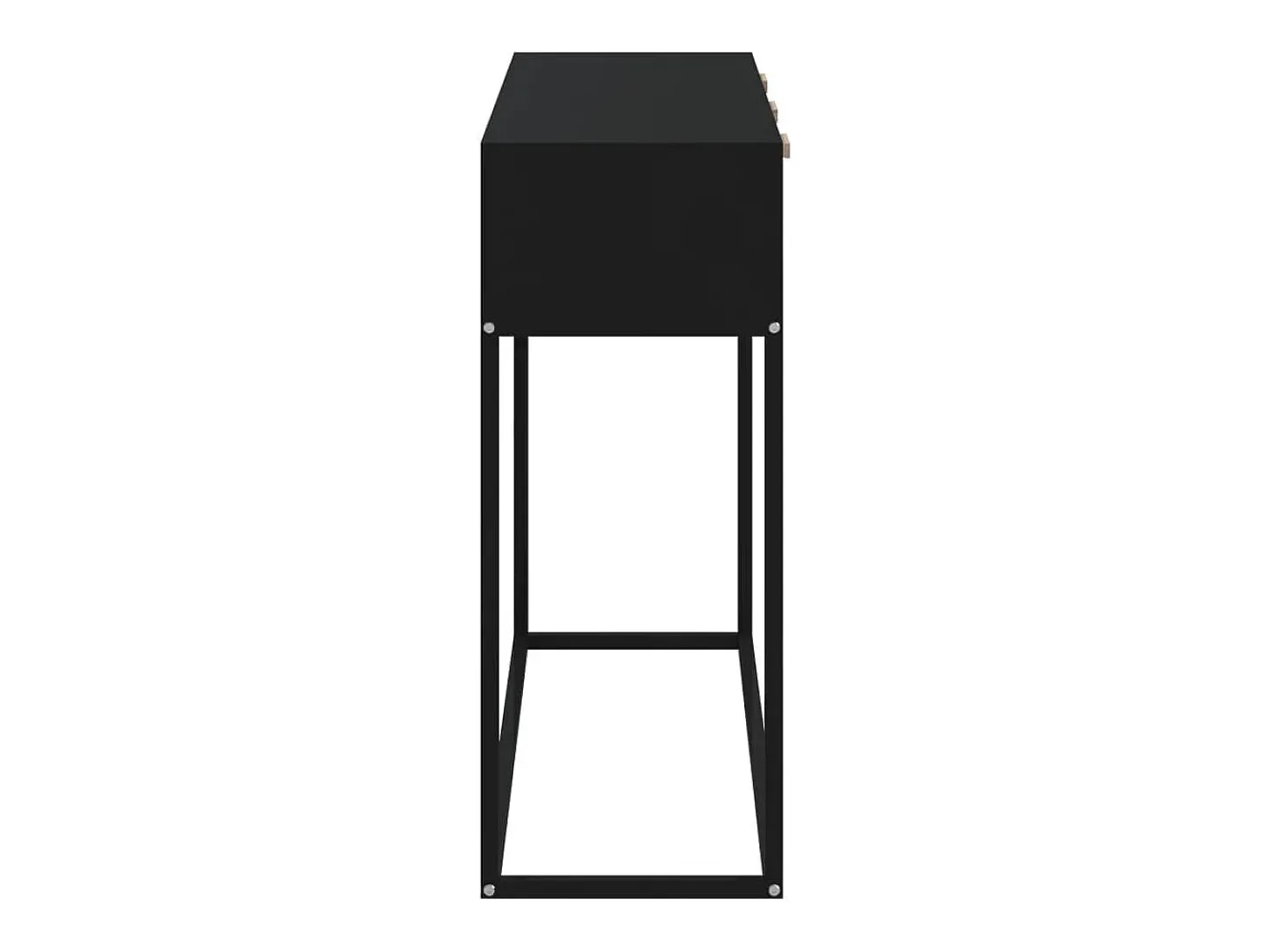 Mesa consola negra 105x30x75 cm madera contrachapada y hierro