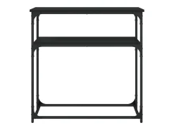 Mesa consola negra 75x35,5x75 cm madera de ingeniería
