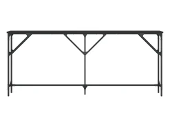Mesa consola negra 180x23x75 cm madera de ingeniería