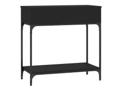 Mesa consola negra 75x34,5x75 cm madera de ingeniería