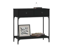 Mesa consola negra 75x34,5x75 cm madera de ingeniería