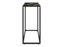 Mesa consola negra 80x35x75 cm Cristal templado