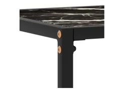 Mesa consola negra 80x35x75 cm Cristal templado