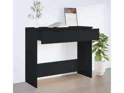 Mesa consola negra 90x36x75 cm madera de ingeniería