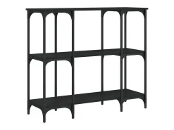 Mesa consola negra 102x35x90 cm madera de ingeniería