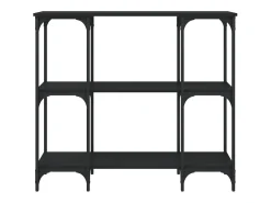 Mesa consola negra 102x35x90 cm madera de ingeniería