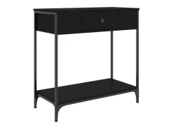 Mesa consola negra 75x34,5x75 cm madera de ingeniería
