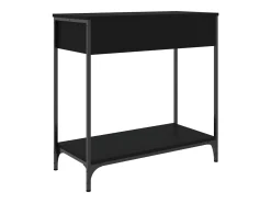 Mesa consola negra 75x34,5x75 cm madera de ingeniería