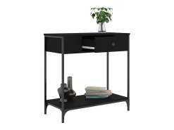 Mesa consola negra 75x34,5x75 cm madera de ingeniería