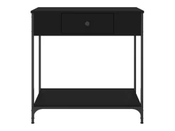 Mesa consola negra 75x34,5x75 cm madera de ingeniería