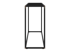 Mesa consola negra 100x35x75 cm Cristal templado