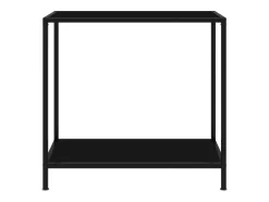 Mesa consola negra 80x35x75 cm Cristal templado