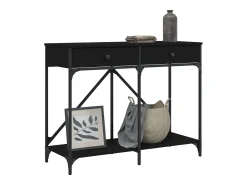 Mesa consola negra 100x39x78,5 cm madera de ingeniería