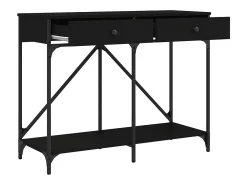 Mesa consola negra 100x39x78,5 cm madera de ingeniería