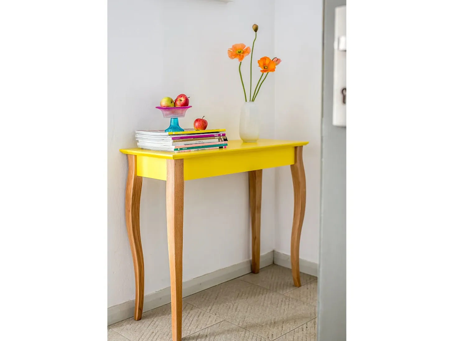 Mesa Consola Pequeña 65 x 35 cm Lillo Marrón Beige
