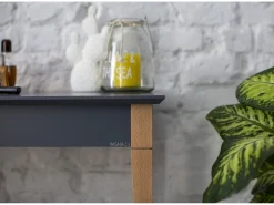 Mesa Consola Pequeña Con Estante 85 x 35 cm Mimo Blanca