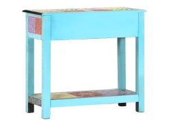 Mesa consola pintada a mano madera maciza de mango 80x35x75 cm ES430061