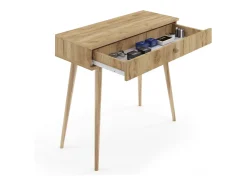 Mesa Consola Roble artesanal 90x80x39 cm – Estilo Escandinavo – Ideal como Tocador o Escritorio
