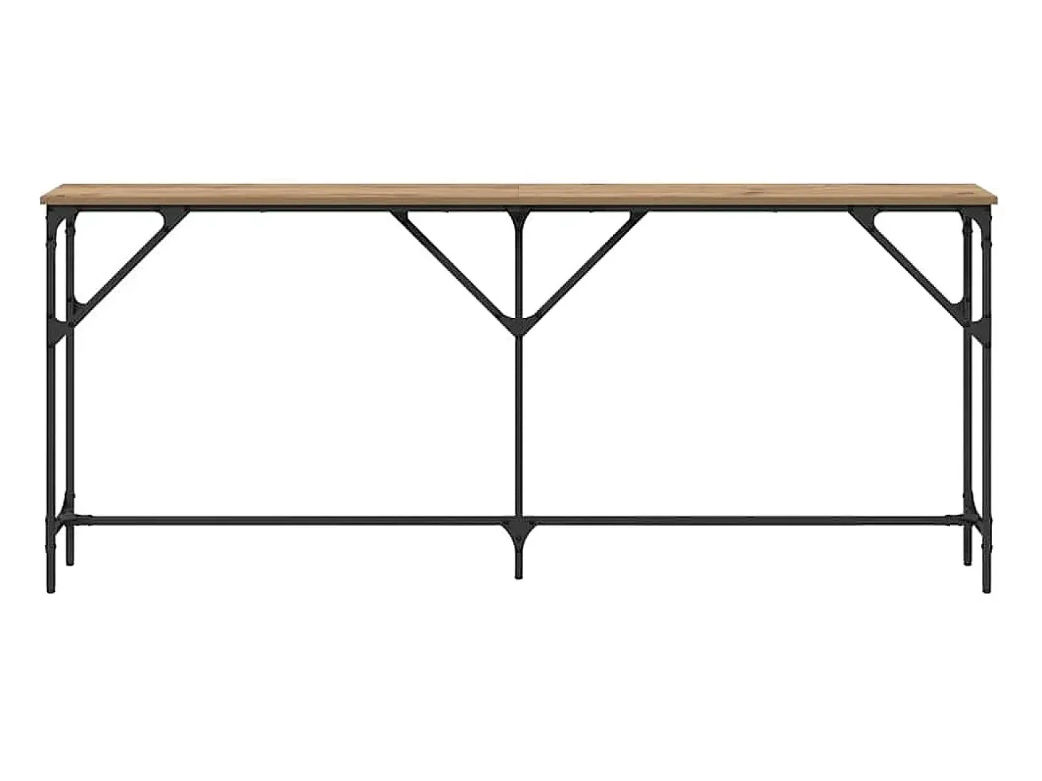 Mesa Consola Roble artisan 180 x 23 x 75 cm