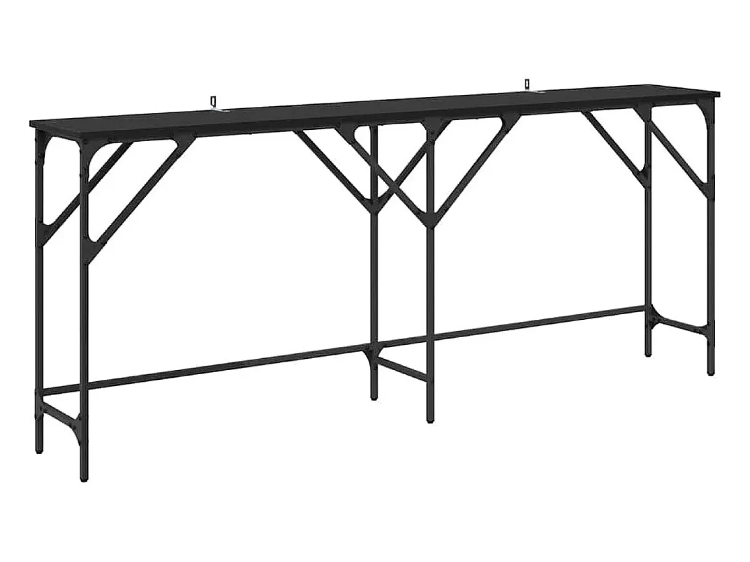 Mesa Consola Roble negro 180 x 29 x 75 cm Madera contrachapada