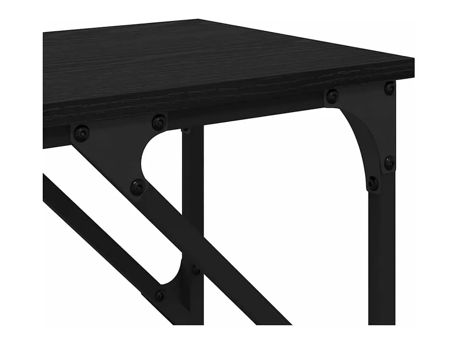 Mesa Consola Roble negro 180 x 29 x 75 cm Madera contrachapada
