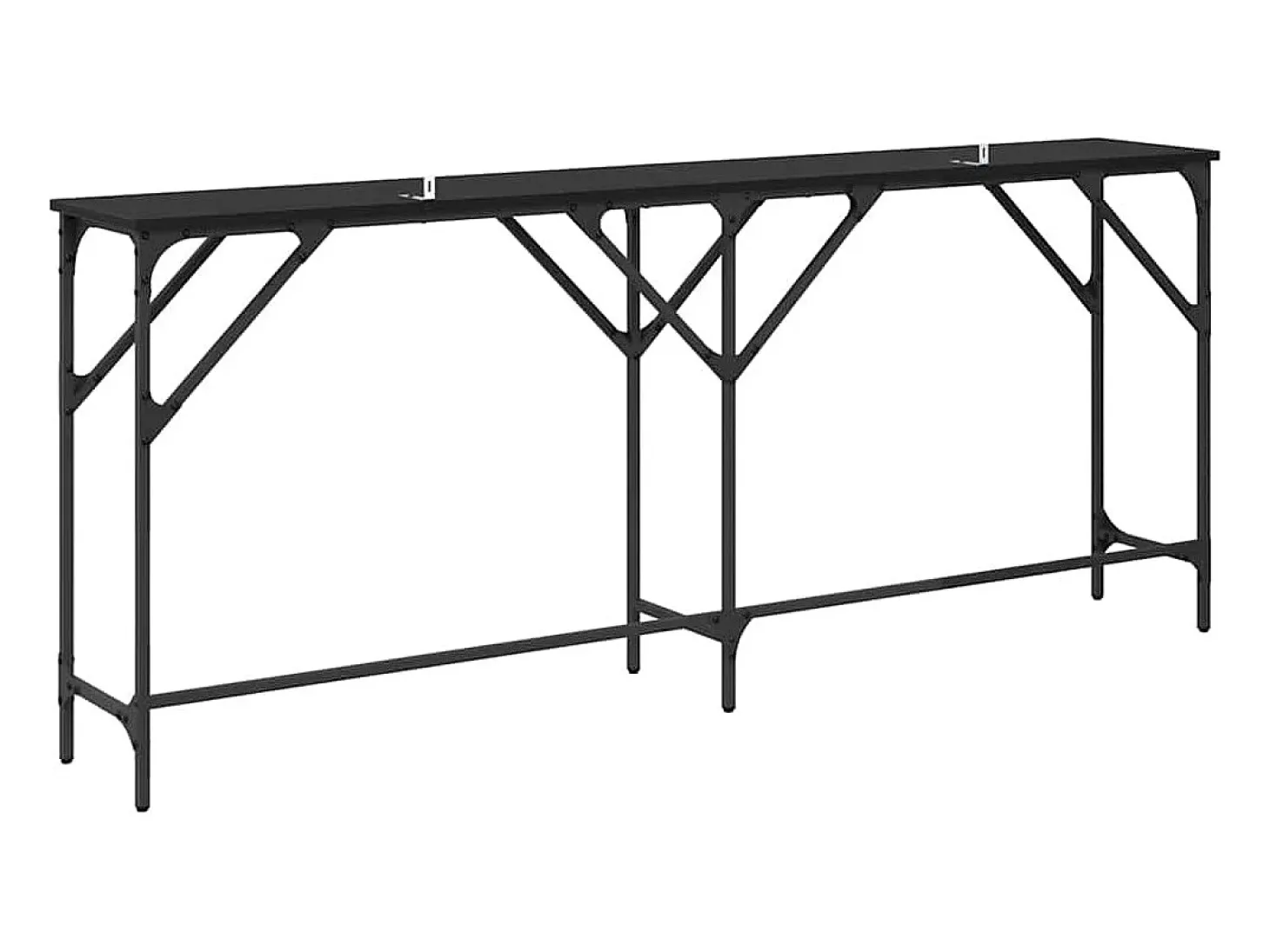 Mesa Consola Roble negro 180 x 29 x 75 cm Madera contrachapada