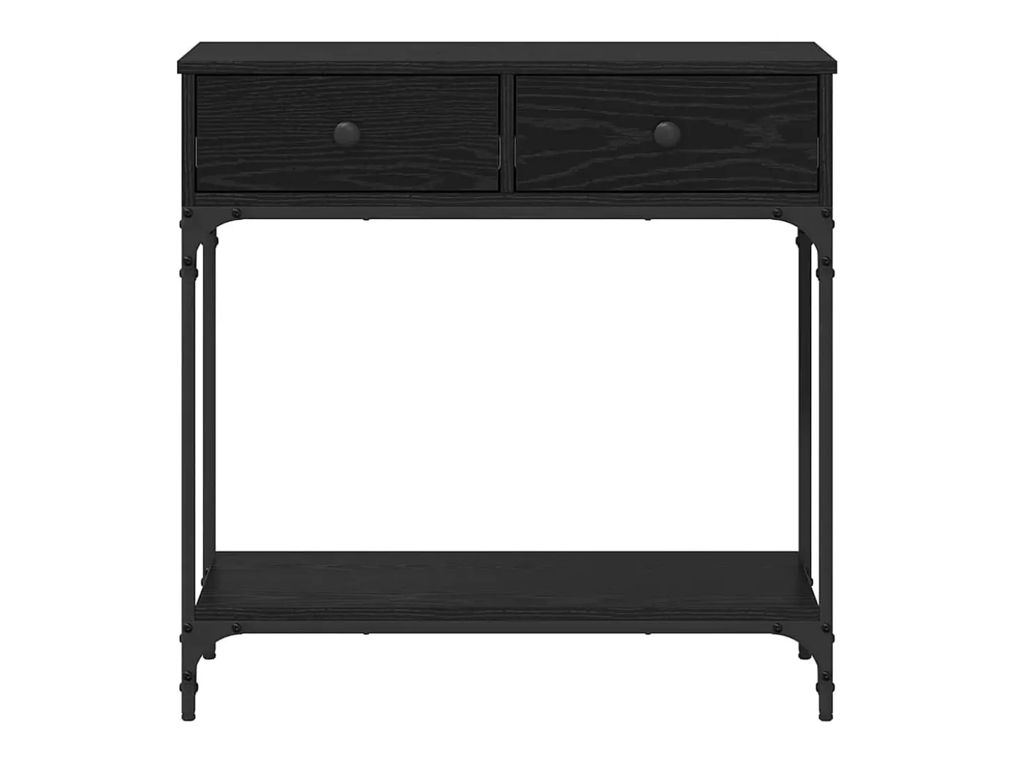 Mesa Consola Roble negro 75 x 34.5 x 75 cm Madera contrachapada