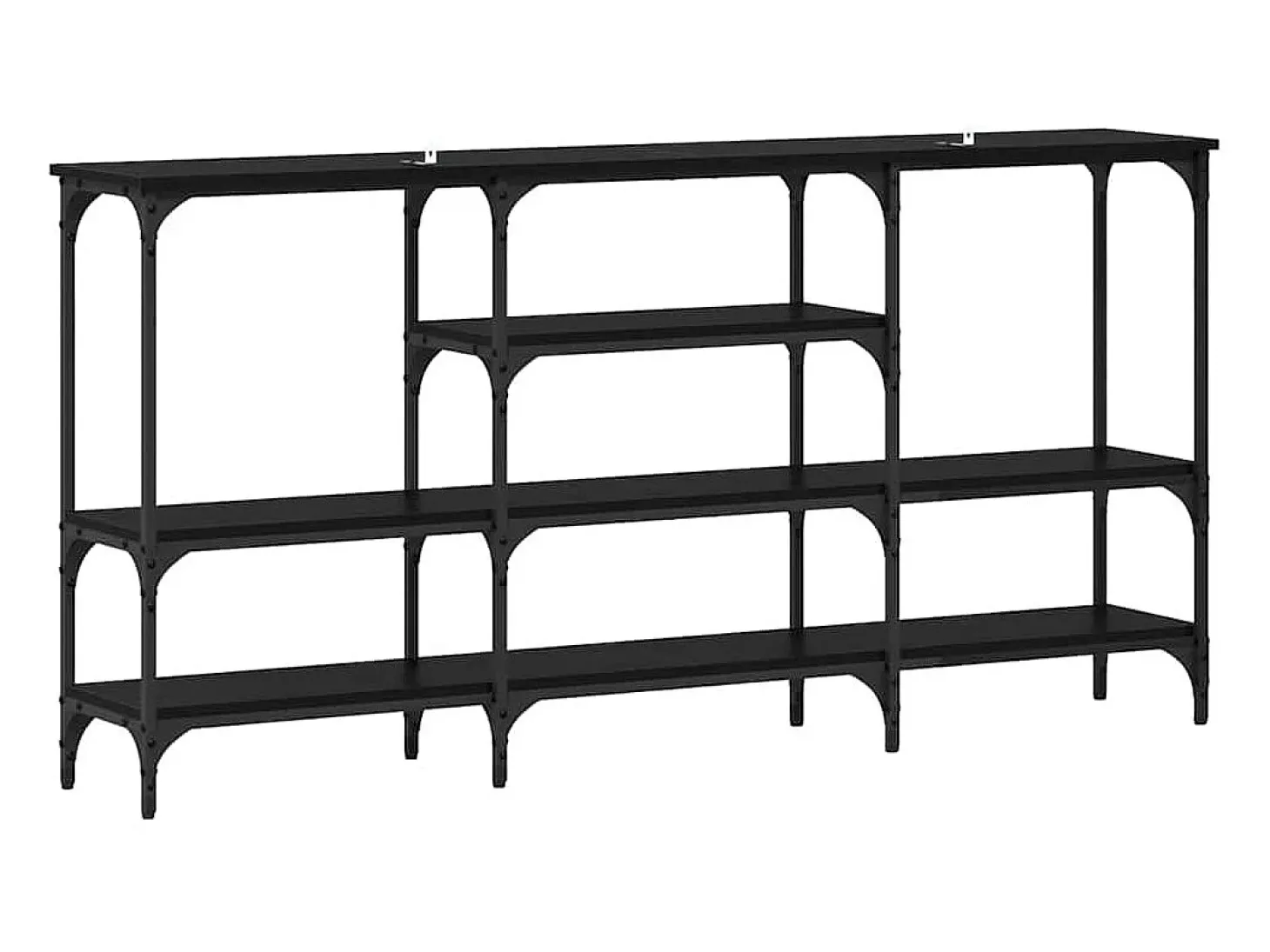 Mesa Consola Roble negro 160 x 29 x 80 cm Madera contrachapada