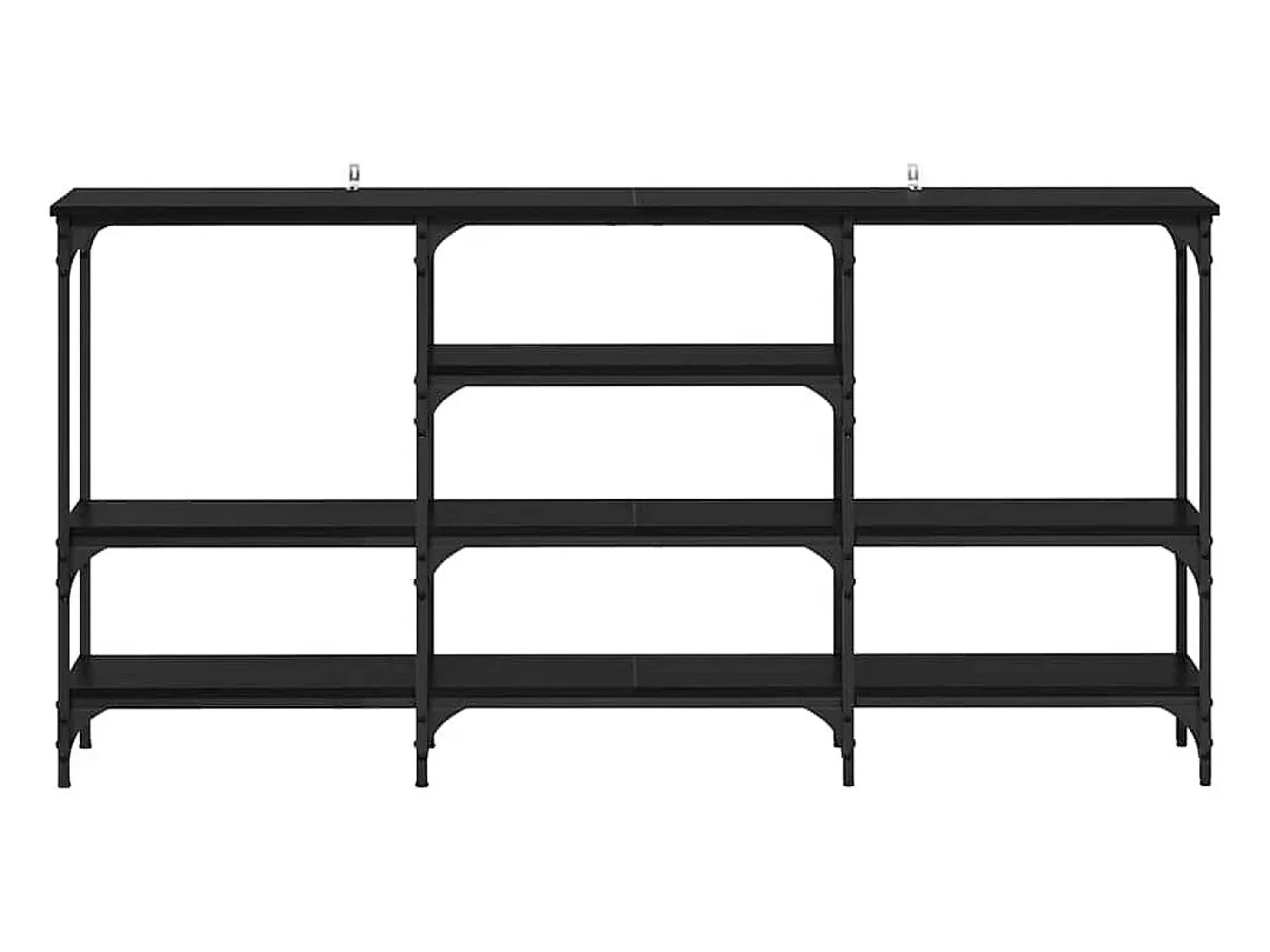 Mesa Consola Roble negro 160 x 29 x 80 cm Madera contrachapada
