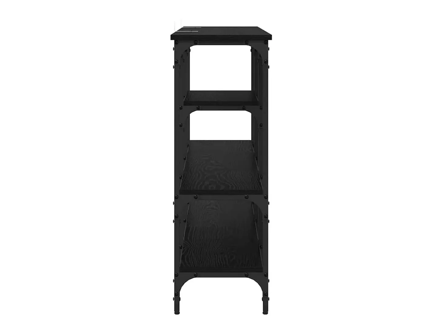 Mesa Consola Roble negro 160 x 29 x 80 cm Madera contrachapada